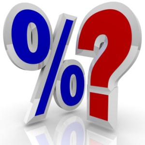 Percentage Sign and Quesiton Mark - Searching for Best Rate