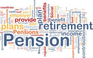 Pension background concept
