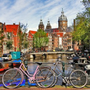Amsterdam, canals and bikes
