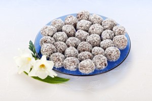 Cakes with grated coconut