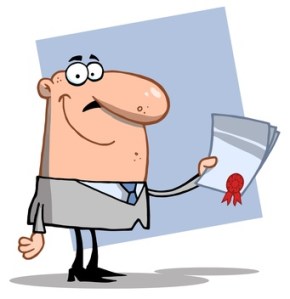 Successful Businessman With A Contract In Hand